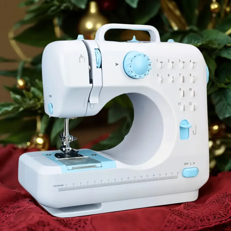 

Американский стандарт синего цвета, практичная бытовая многофункциональная швейная машина, электрическая бытовая швейная машина с толстым замком