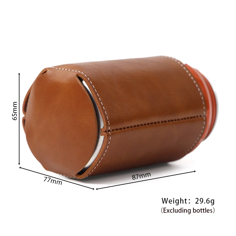 Retro PU Leather 330ml Can Cooler Sleeve - Thermal Insulated Beer Bottle Holder, Anti-Freeze Soda Can Cover for Drinks view 5
