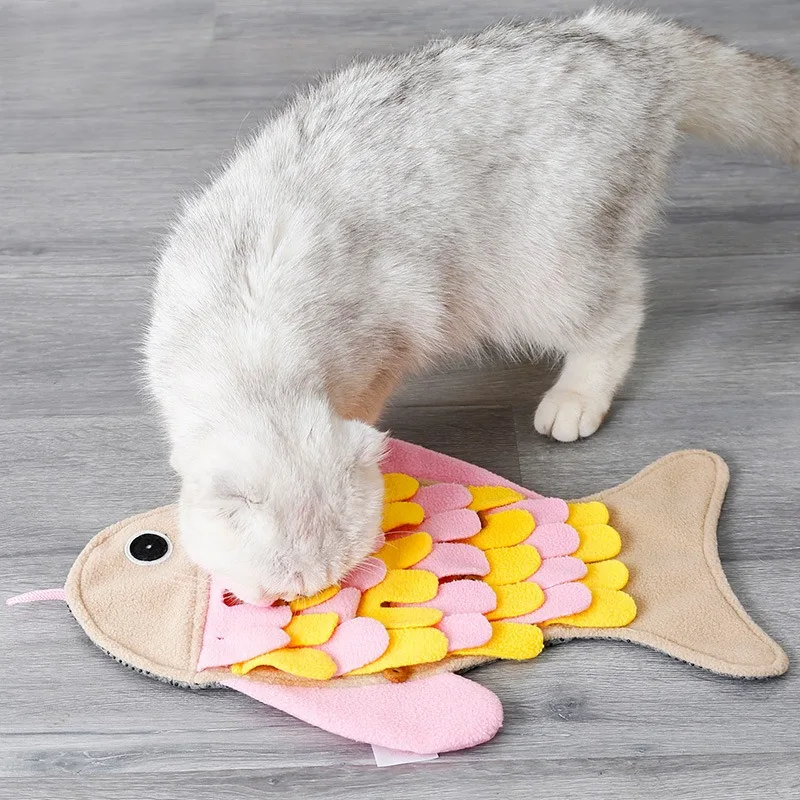 Pet Cat Snuffle Mat Nose Smell Training Sniffing Pad Dog Cat Puzzle Toy Slow Feeding Bowl Food Dispenser Treats Pad Washable Toy