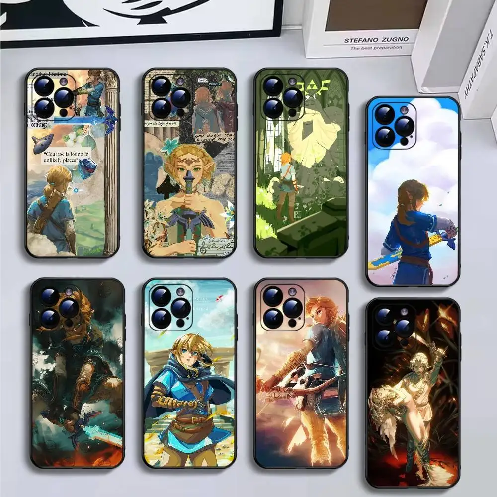 

The L-Legend of Z-Zelda Phone Case For iPhone16,15,14,13,12,11 Plus,Pro Max,XS,X,XR,SE,Mini,8,7,Soft Silicone Black Cover