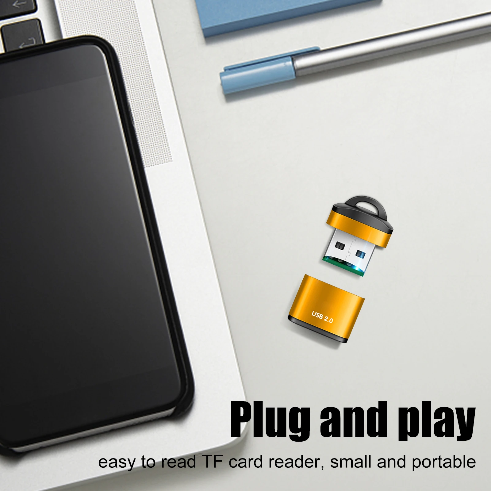 Mini High Speed USB 2.0 Card Reader TF MicroSD Memory Card Adapter For Computer Desktop Laptop Notebooks Micro USB Cartridge