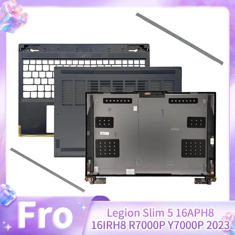 New For Legion Slim 5 16APH8 16IRH8 Y7000P R7000P 2023 LCD Screen Back Top Cover Front Bezel Hinge Palmrest Bottom Case Housing