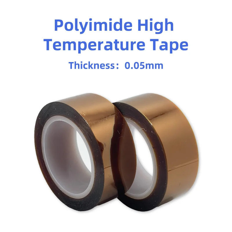 Polyimide High Temperature Tape Core diameter: 32mm Brown Gold Finger High Temperature Tape PI film tape Thickness 0.05mm