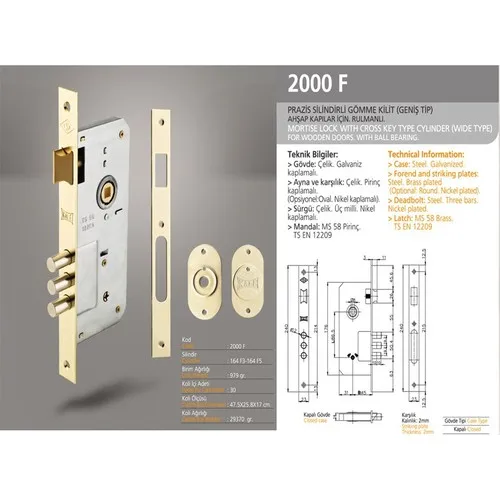 Eryıldız Castle 2000 3 Milli Cylinder Circle Lock