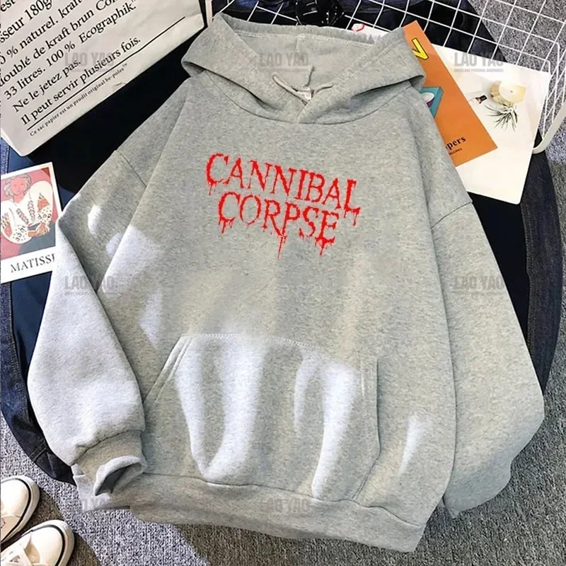 Men Hoodies Autumn Cannibal Corpse Hoody Death Metal Band Butchered Skull Tomb Spring Hoodie for Boys