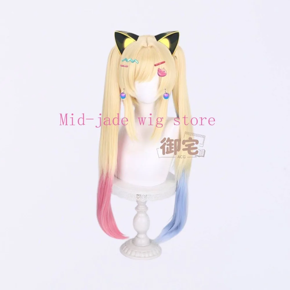 Arale Nakamachi Cosplay Wig Double Ponytails for New Year Music Event and Studio Photo Shoot