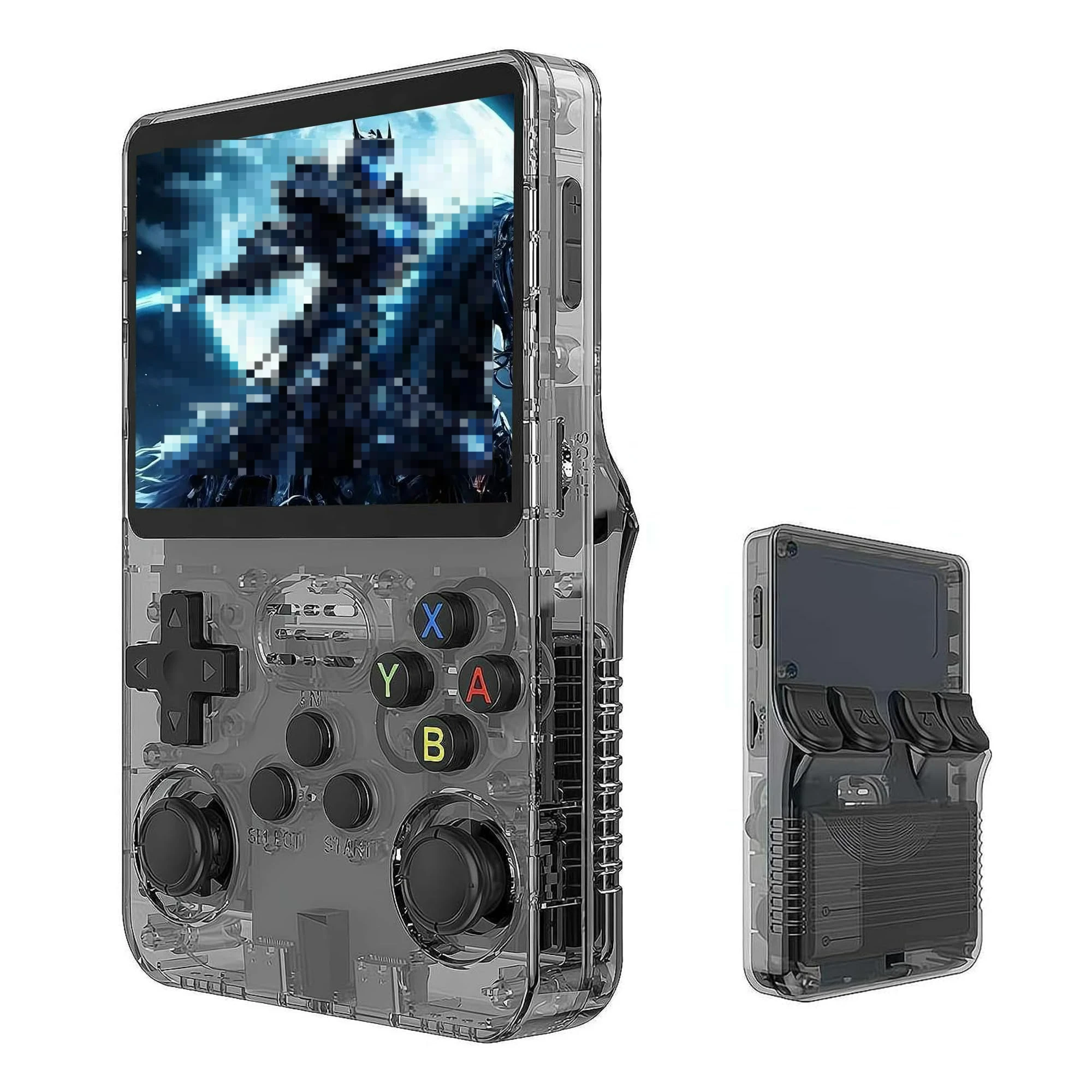 New Retro R36S Handheld Video Game Console 3.5 Inch IPS Screen 64GB Preloaded Games Portable Pocket Player with Linux System