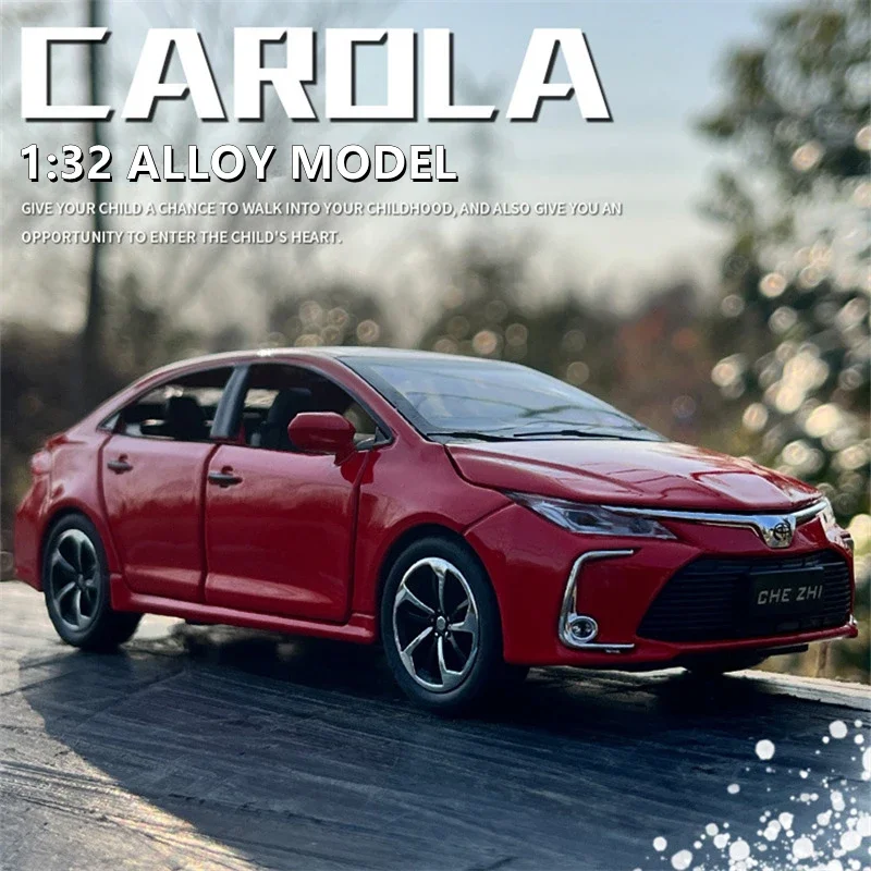 1:32 TOYOTA Corolla Alloy Car Model Diecasts & Toy Metal Car Model Simulation Sound and Light Collection Kids Toy Gift E185