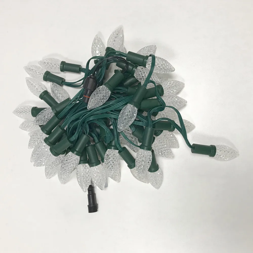 Free Shipping Addressable RGB Full Color C7 DC12V WS2811 LED Christmas Pixel String Light