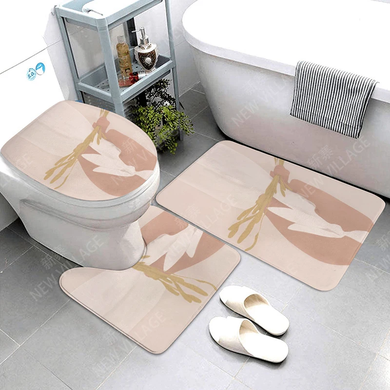 Anti-slip Bath Mat Bathroom Small Rug Shower Mat Decorative Absorbent Foot Mat Entrance Bathtub toilet rug Morandi Nordic Modern