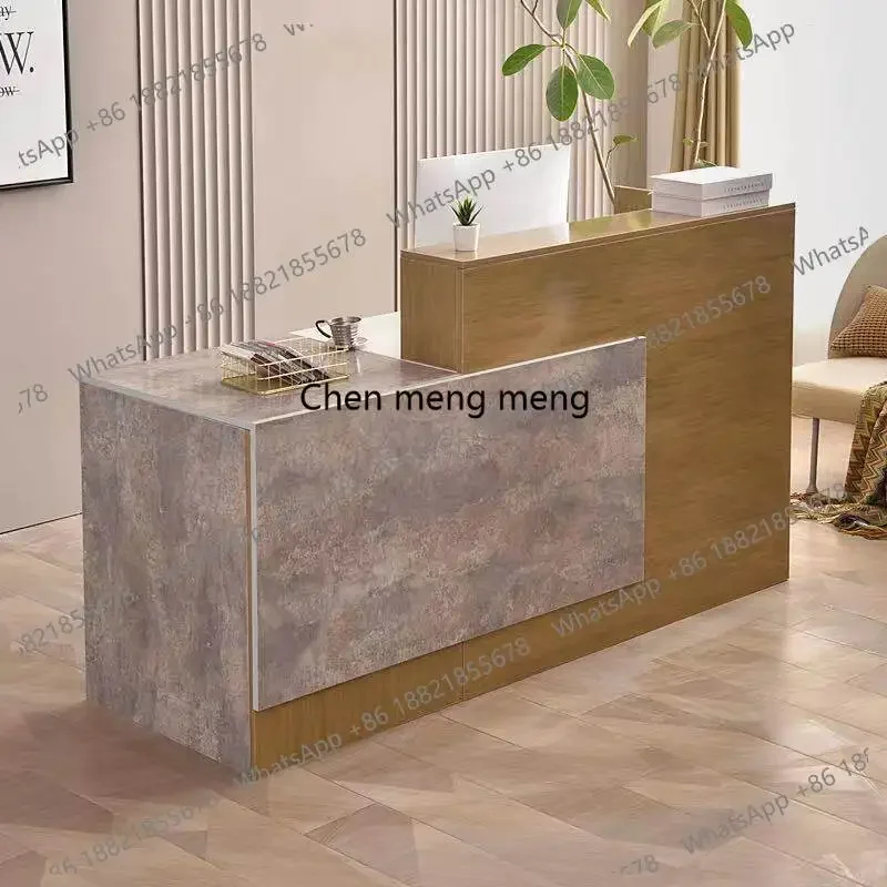 E136 Luxury Beauty Center Reception Desk Infodesk Coffee Shop Counter Reception Desk Clinical Service Mesa De Centro Corner Furn