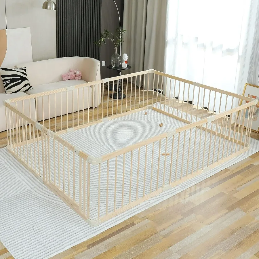 Box per bambini, recinzione da gioco, cancello, penna da gioco, box grandi in legno per neonati e bambini piccoli, giochi per bambini al coperto, palestra