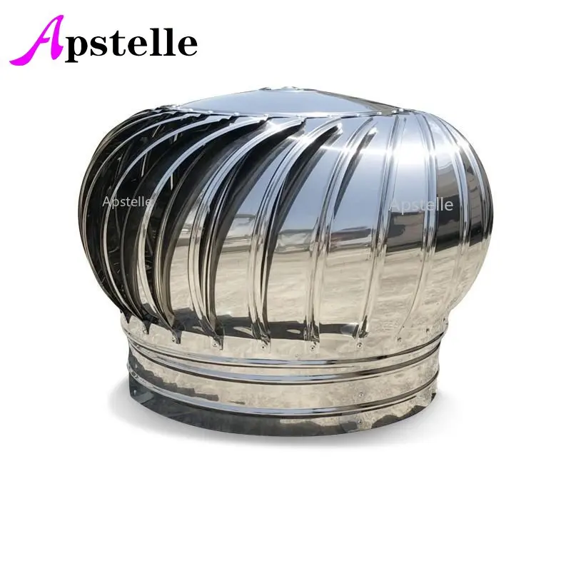 APSTELLE 304 Dissipation Ventilation Exhaust Fan Stainless Steel Unpowered Hood Roof Ventilator Plant Flue Breeding Heat