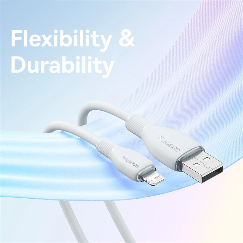 Baseus USB Cable 2.4A For iPhone Charging Cable USB Cord For iPhone 14 13 12 11 Pro Max Fast Data Charging Wire Cord