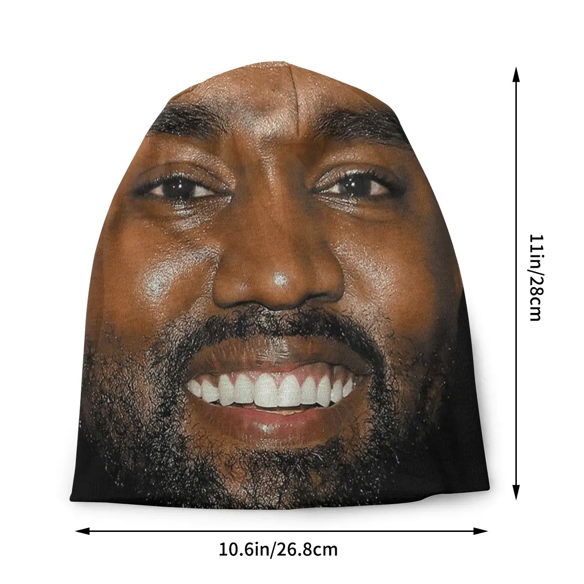 Funny Kanye West Meme Skullies Beanies Caps Unisex Bonnet Winter Warm Knit Hat Men Women Adult Beanie Hats Outdoor Ski Cap