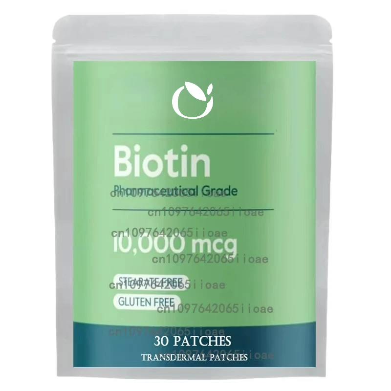 

Биотин-трансмические патчи для роста волос, ухода за волосами, кожей и ногтей, 30 патчей