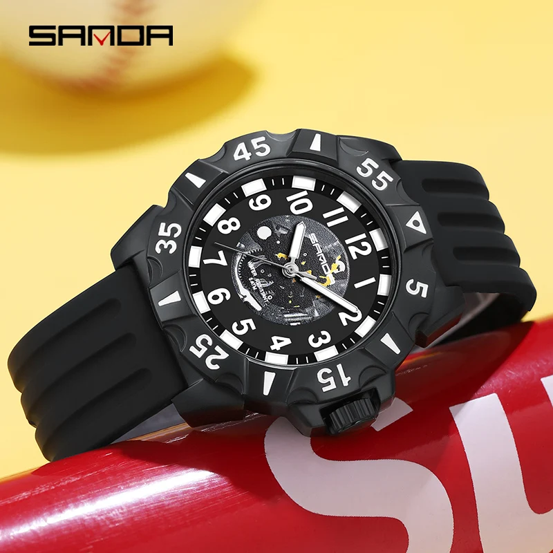 SANDA 2022 Top Luxury Sport Men Quartz Watch Casual Style Military Watches Men 50M Waterproof Male Clock relogio masculino 3209