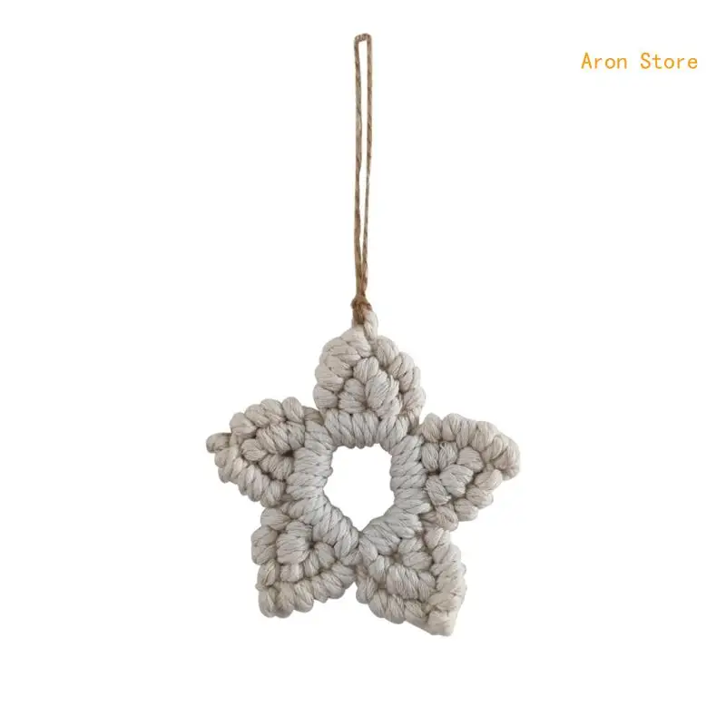 

Handwoven Christmas Star Pendant Woven Handmade Hanging Ornament Charm for New Year Wedding Holiday Party H3CF