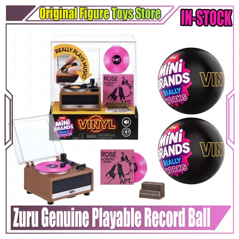 

Zuru Genuine Playable Record Ball Miniature Mini Record Doll House Props Gifts Surprise Ball Toys
