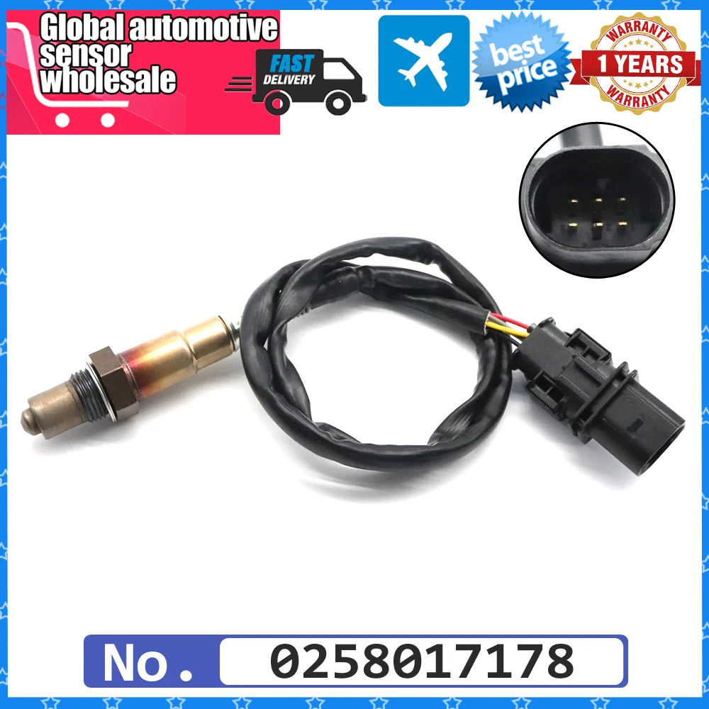 NEW 0258017178 Air Fuel Ratio Lambda O2 Oxygen Sensor For Audi A1 A3 A5 Q8 Fit For Volkswagen AMAROK BEETLE Golf Passat Touran