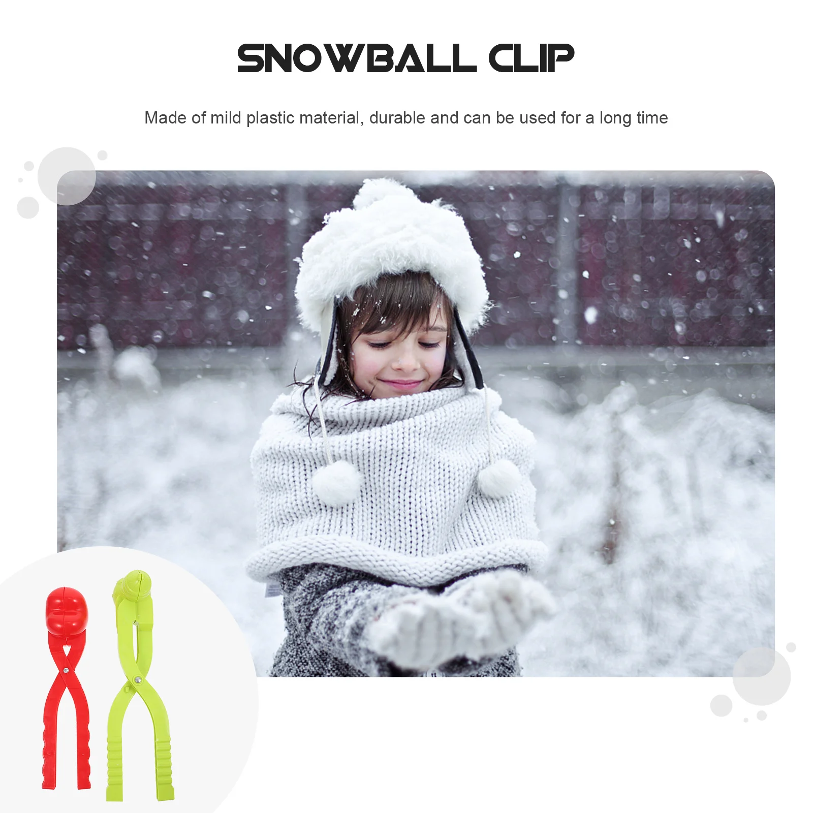 

2Pcs Clip Maker Mild Plastic Durable Handle Fast Making Tool Kids Winter Outdoor Plaything Clips