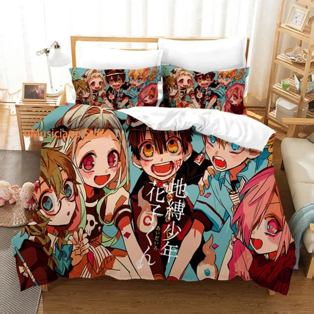 

Fashion 3D Printing Anime Toilet-bound Hanako-kun Bedding Set Duvet Cover Sets Comforter Bedding Double Size Adults Kids Gift