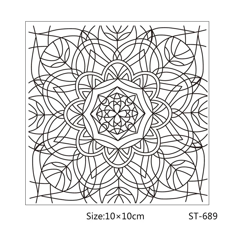 Mandala Pattern Polymer Clay Texture Stamp Sheets Art Clay Craft Supplies Kits DIY Emboss Individual Design Pottery Ceramic Tool