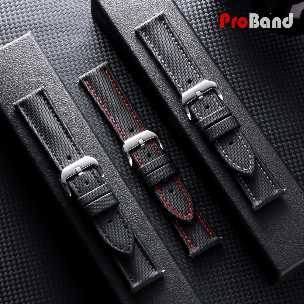 

High Quality Waterproof Sailcloth Watchbands Sport Strap 20mm 22mm 23mm Durable Nylon Quick Release Men Women Universal Bracelet