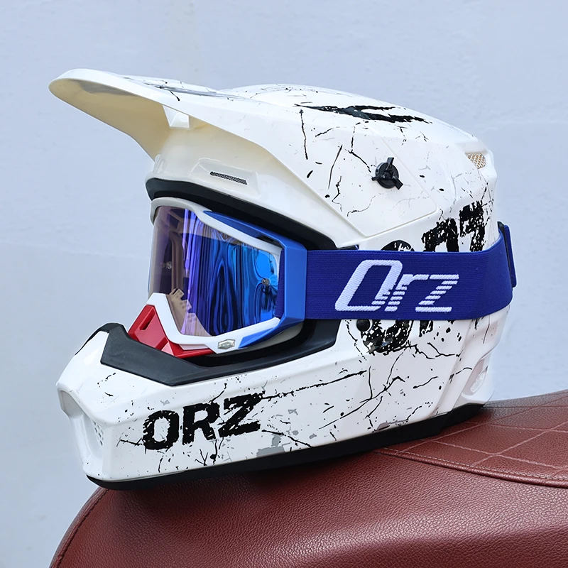 

Orz off-road helmet, motorcycle helmet, men's and women's full face helmet, rally helmet, mountain bike