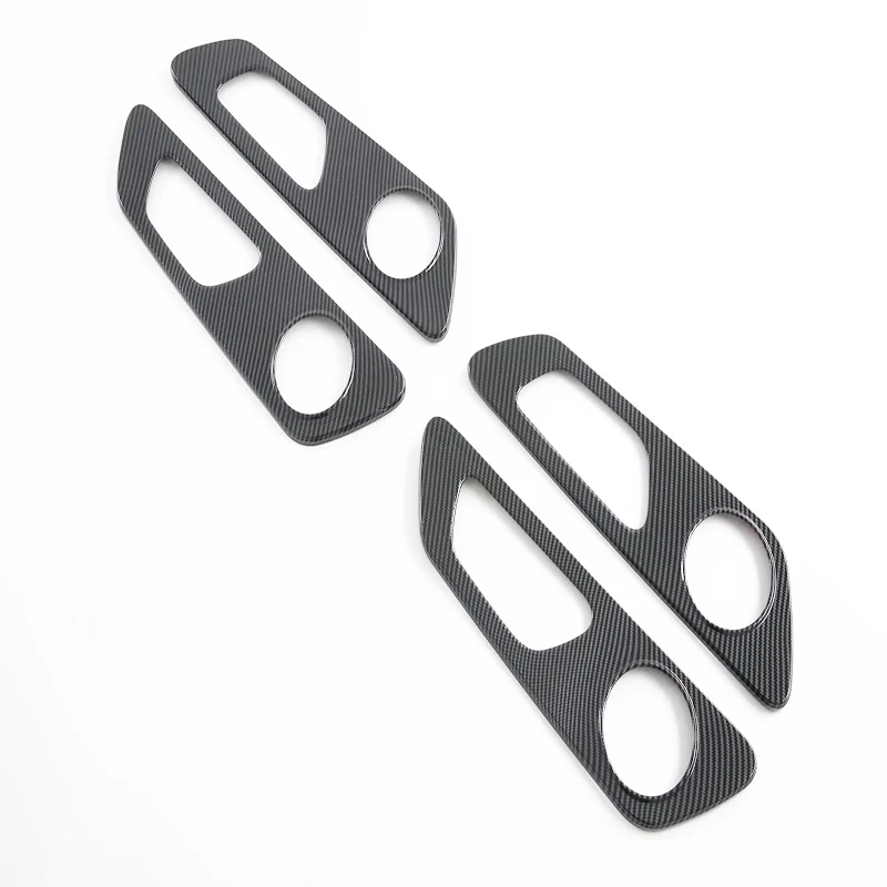 For Chery Omoda 5 C5 FX 2022-2024 ABS CarbonFiber Interior Inner Door Bowl Insert Cover Trim Door Bowl Decoration Stickercutylin