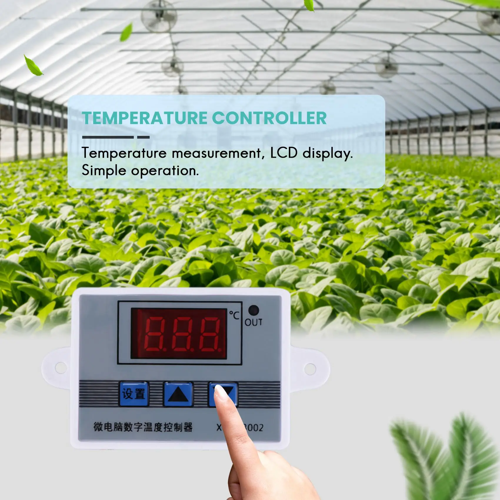 Controlador de temperatura LED Digital, XH-W3002, 220V, 10A, interruptor de Control de termostato, sonda con Sensor impermeable, W3002