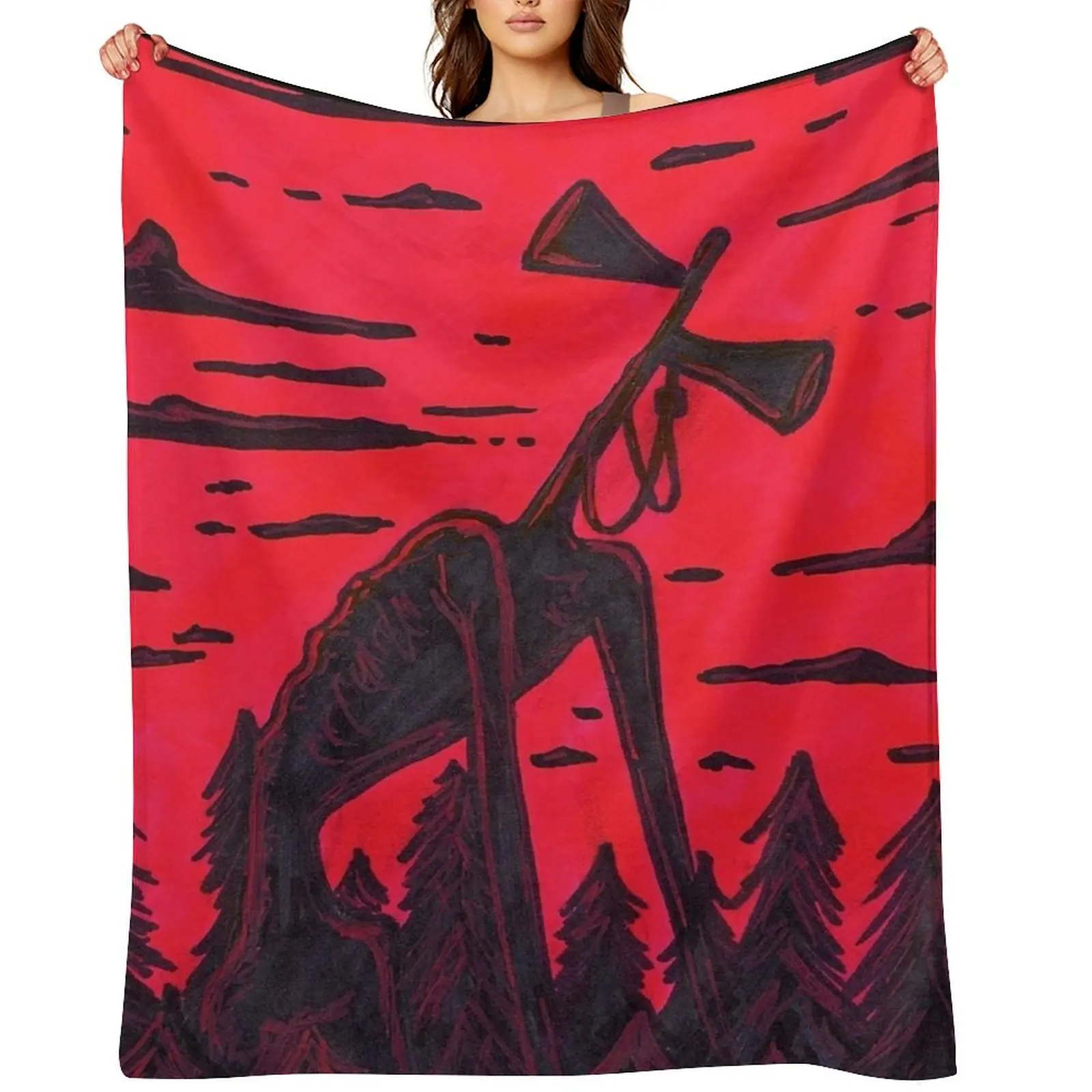 

Siren Head Throw Blanket Flannel Baby Thermal Decorative Sofas Blankets