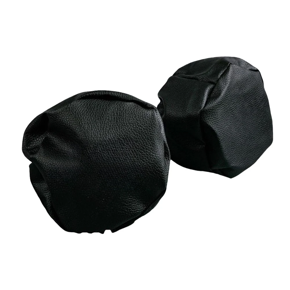 

10 Pcs Pack Universal Fuel Tank Cap Protective Cover Fit for Trucks Vans Dustproof Waterproof Elastic PU Material Black