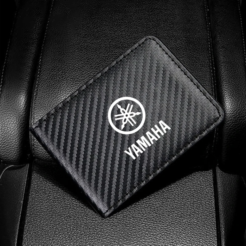 Motorcycle Car Leather Driving Documents Protective Case Bank Credit Card Holder For Yamaha R1 R3 R6 R25 Mt-09 Mt07 XMAX Tracer