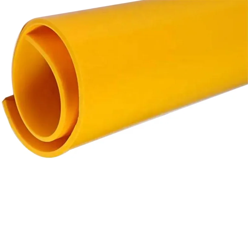 Maßgefertigte Gelbe Silikonkautschukmatte mit Hoher Reißfestigkeit, 0,2 bis 6mm Dicke, 1m Breite, Rutschfest, Umweltfreundlich und Korrosionsbeständig