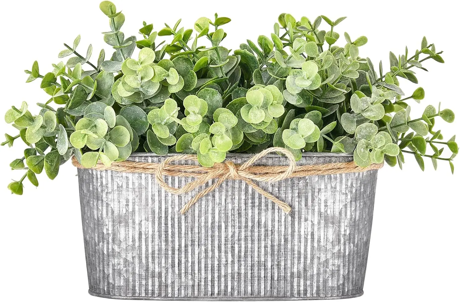 Realistic Artificial Eucalyptus Plants in Rustic Pots