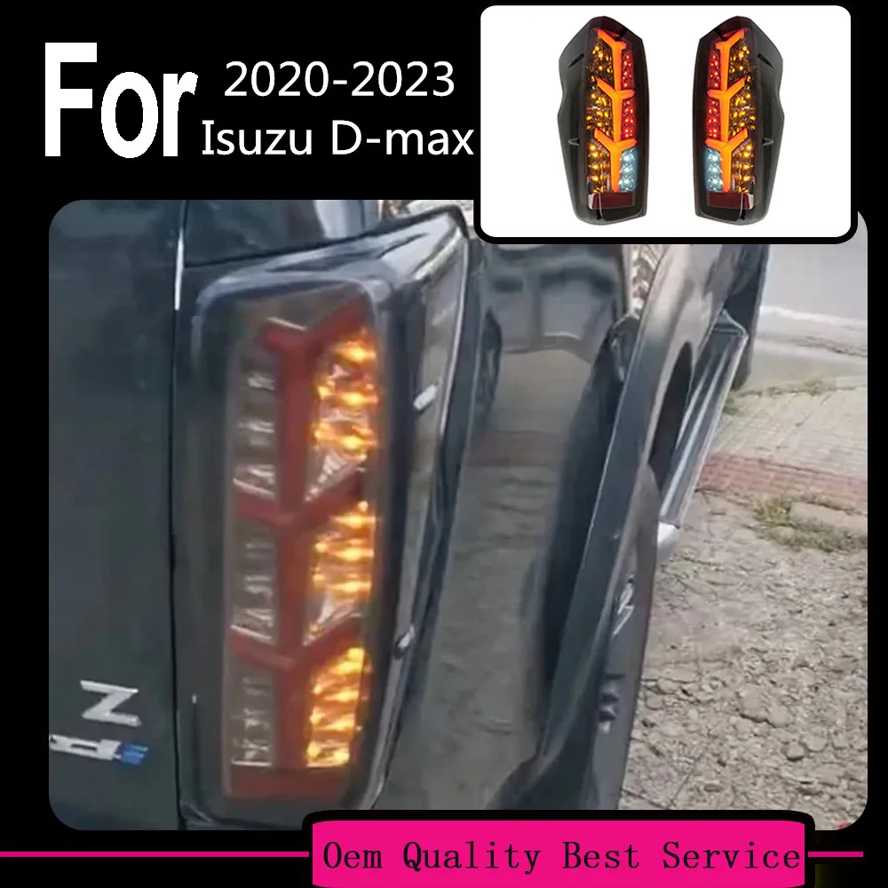 Car Rear LED Tail Lights Suitable For For Isuzu D-max Dmax 2020 2021 2022 2023 Rear Brake Lights Reverse Turn Signal Lights