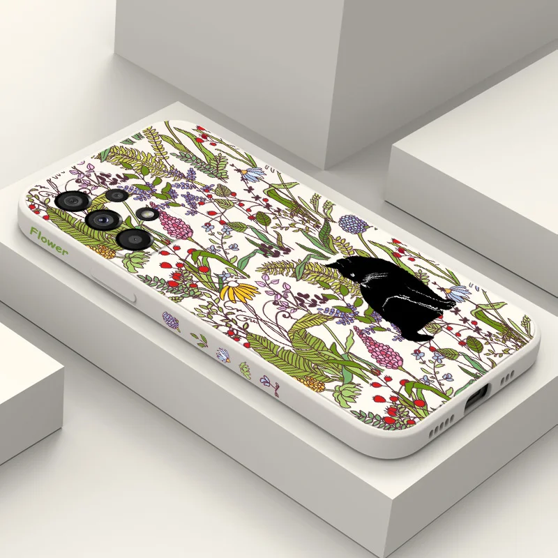 

Happy Playing Cat Phone Case For Samsung Galaxy A73 A53 A33 A23 A13 A03 A72 A52 A52S A32 A22 A12 A71 A51 A31 A21S 4G 5G Cover