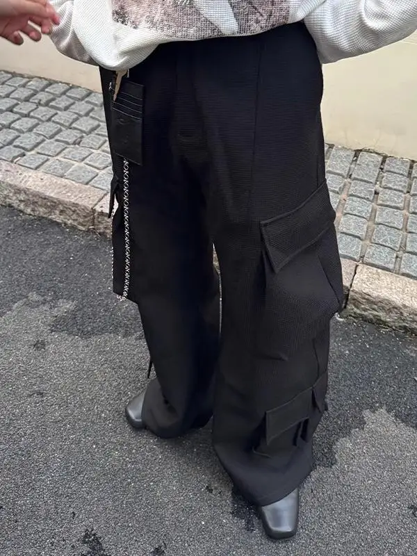 

Рабочие брюки JCAESAR Multi-ket Cargo с текстурой Knife Structure, с поясом, прямого кроя, повседневные