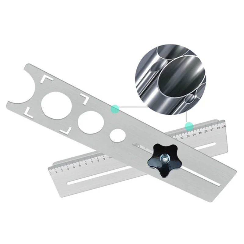 

Multifunctional Universal Tile Hole Locator 40Cm Universal Ruler Thickness 1Mm Drilling Tool Easy Install Easy To Use