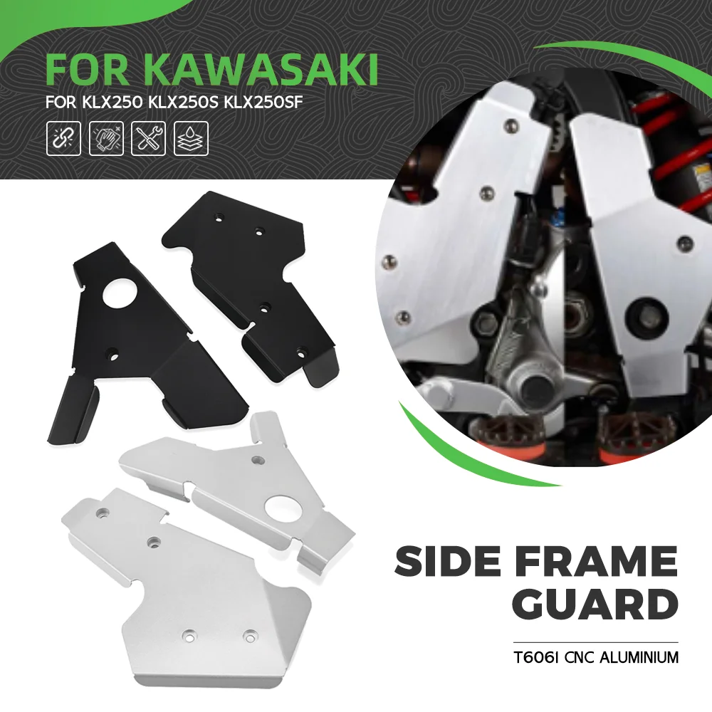 

Side Frame Panel Guard Protector For KAWASAKI KLX250 98-20 KLX250S KLX250SF 08-2016 D TRACKER 98-2007 D TRACKER X 2008-2016