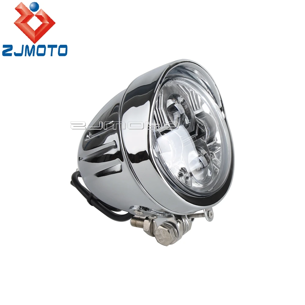 Motorcycle LED Headlight For Harley Custom Softail Sporster Touing Chopper Bobber Cruiser Supermoto Vintage Headlamp Hi/Lo Beam