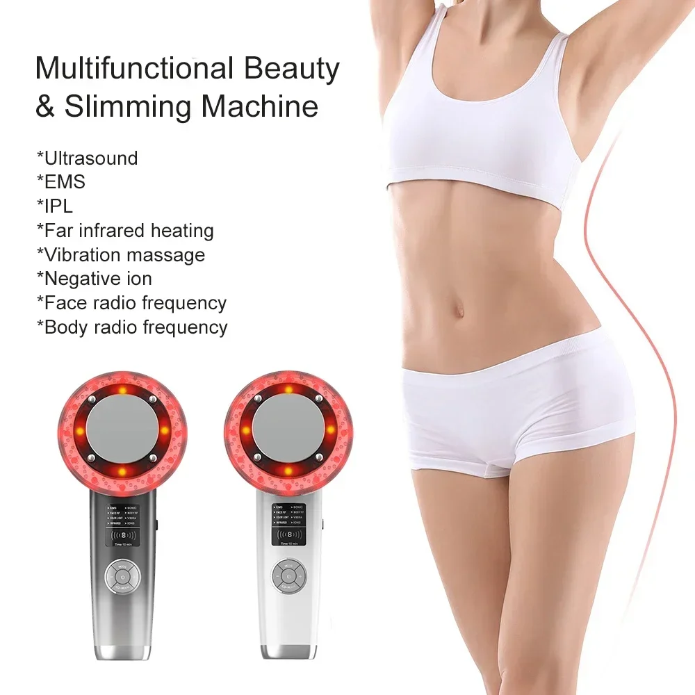 8 IN 1 EMS Body Slimming Massager Anti Cellulite Ultrasonic Cavitation Weight Loss Machine Fat Burner Electric Infrared Slimming