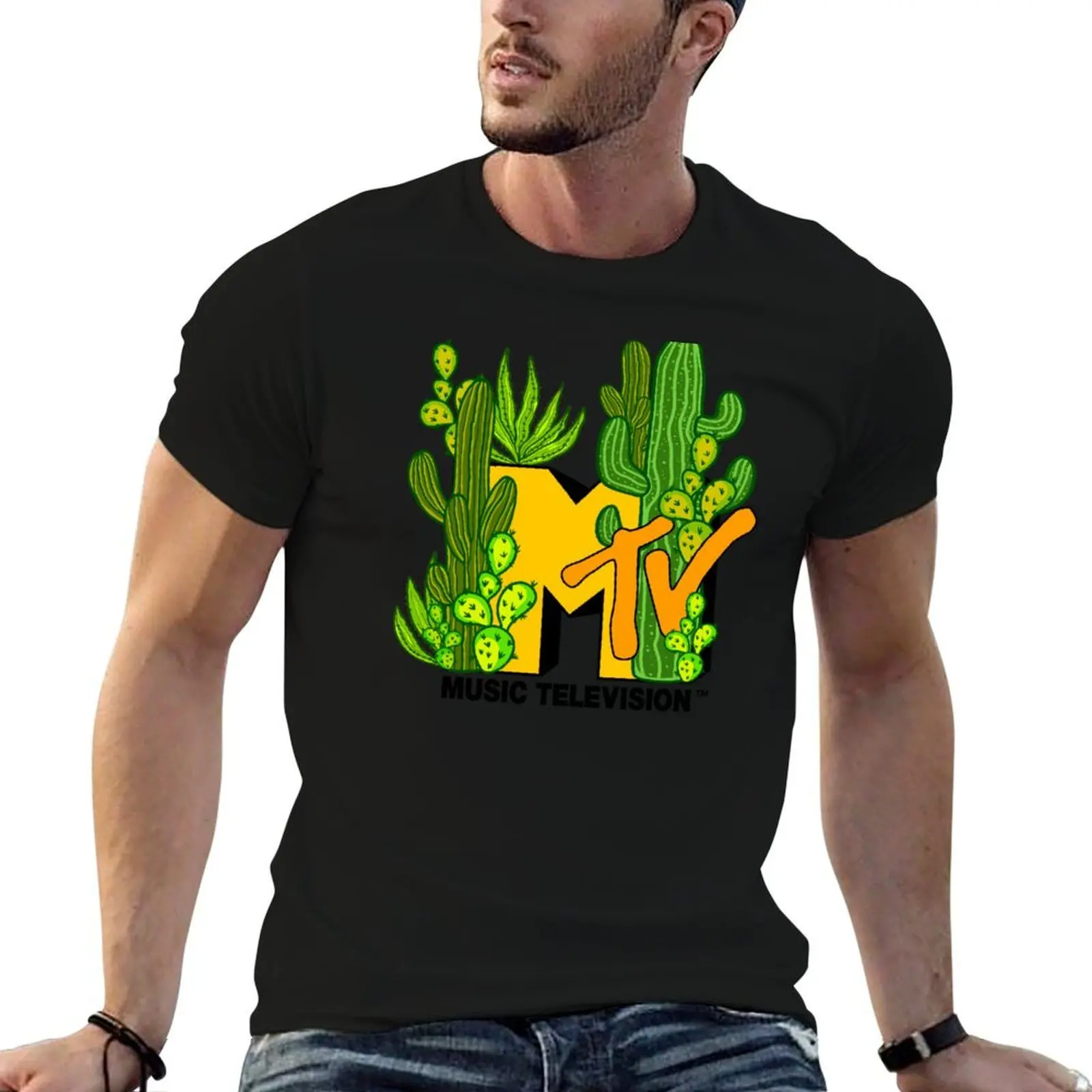 

MTV Cacti Galore Music Television Logo T-Shirt man t shirts cotton man t shirt summer T-Shirt