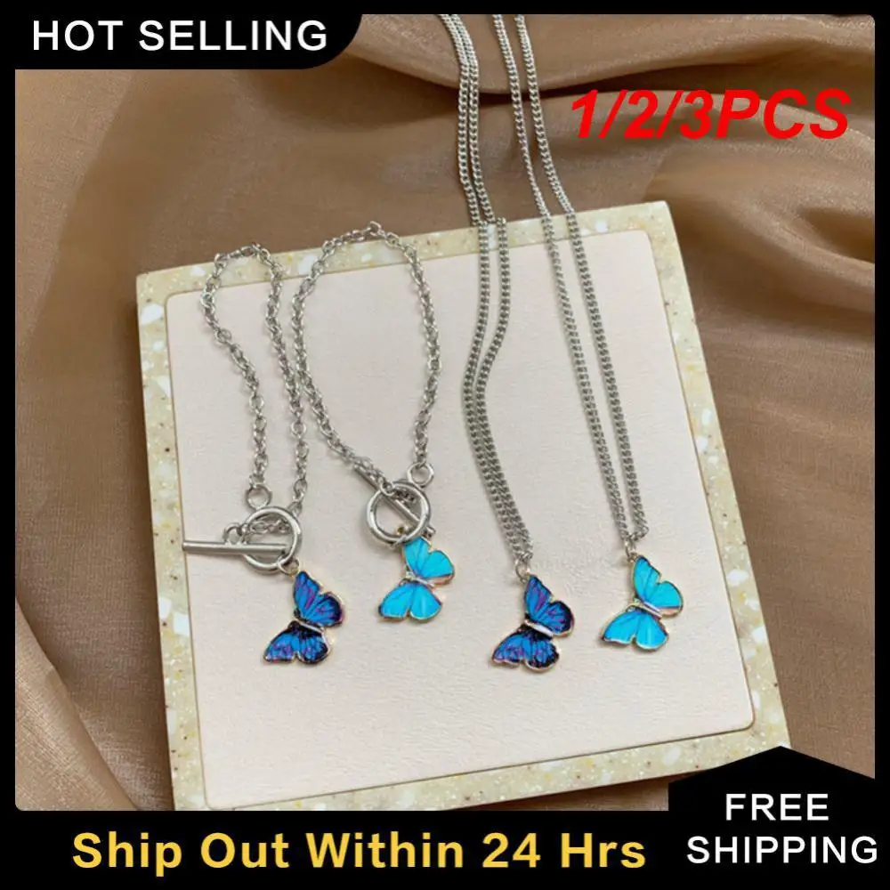 /3pcs Schmetterling vielseitig trendy chic und zeitlos Anhänger Damenmode Accessoire Must-Have blau chic elegant