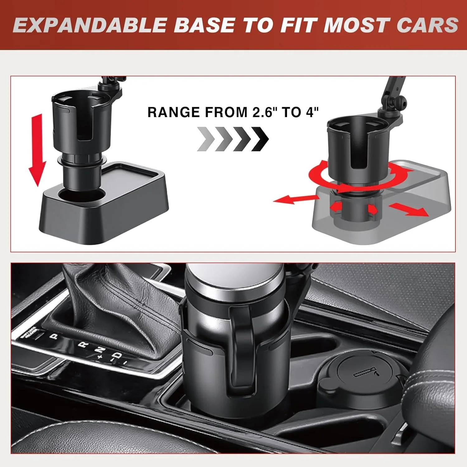 Nilight Cup Holder Expander for Car Truck, 8