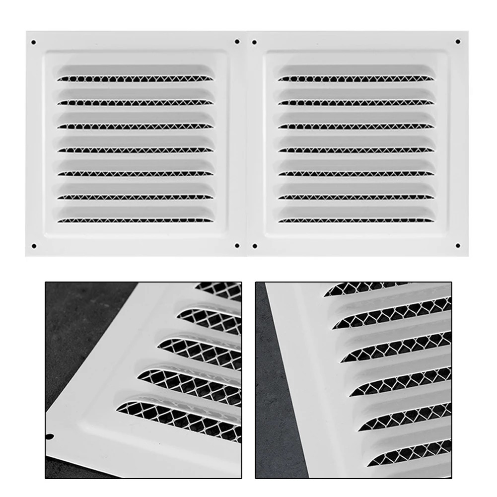 Ventilation Grille With Insect Screen Vent Cover Airflow For HVAC Or Ceiling White Wall Grilles Duct Heating Cooling & Vents