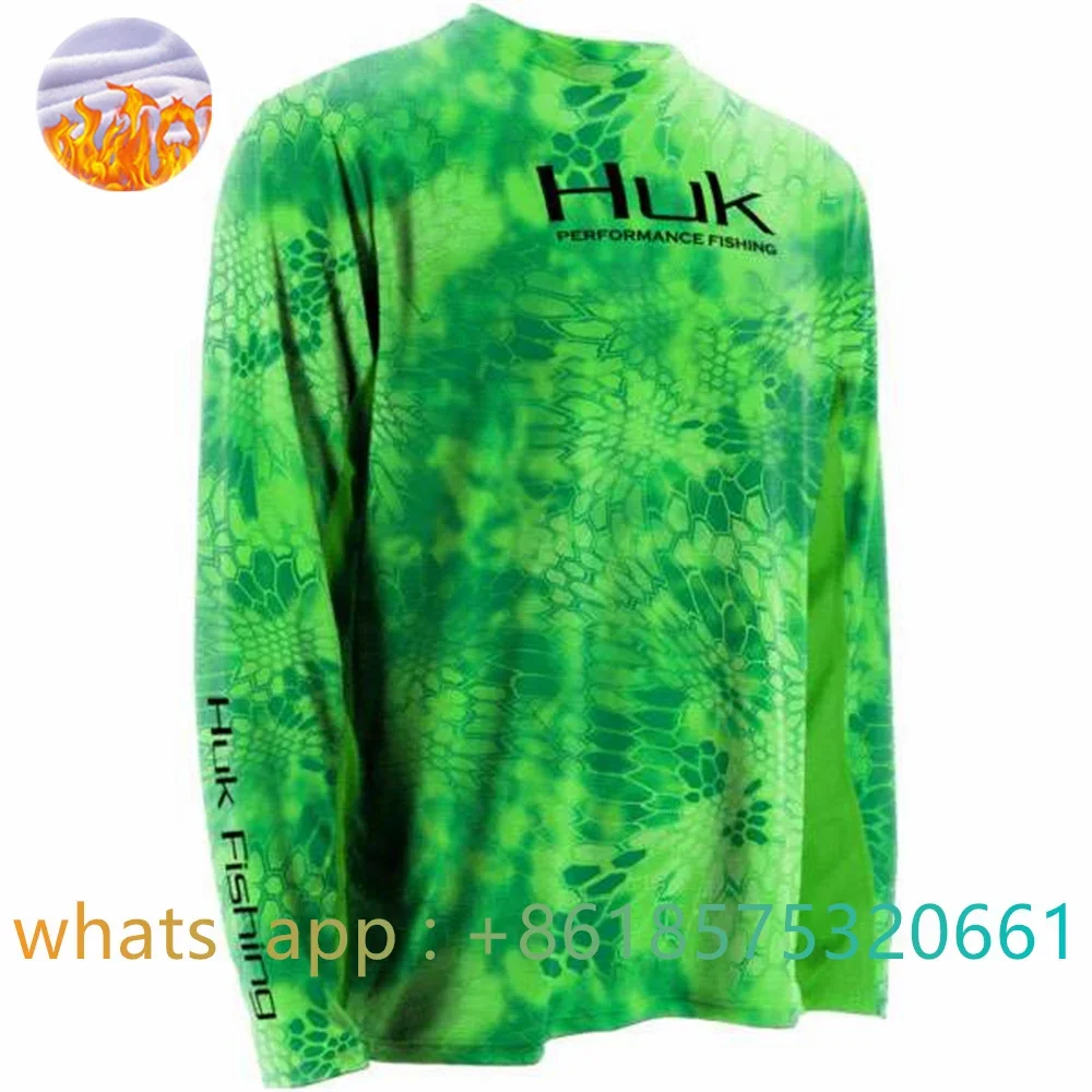 

Winter HUK Fishing Shirt Performance Clothing Long Sleeve Camouflage Sweatshirts Keep warm Protection Hiking Fishing Tops Pesca