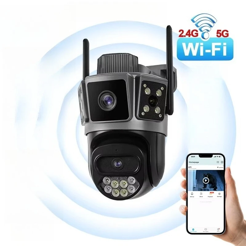 

Камера-коробка для использования в помещении и на открытом воздухе - камера ночного видения с обнаружением движения, двусторонняя аудиосвязь, настенное/потолочное крепление, камера безопасности из АБС-пластика