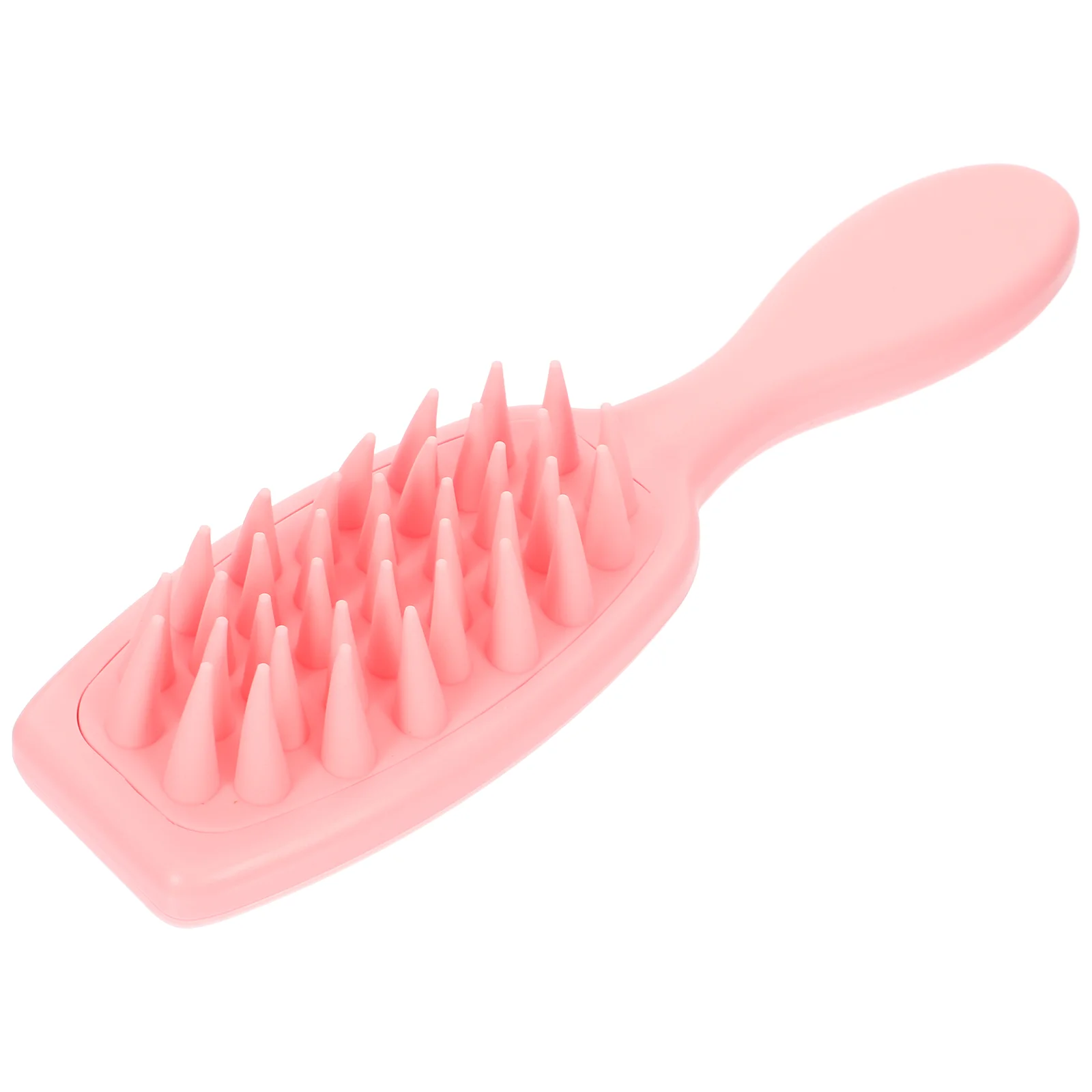 Hair Shampoo Massage Comb Home Tool Cleaning Scalp Head Scratcher (Pink) Scrubber Massager Shower for Washing Abs